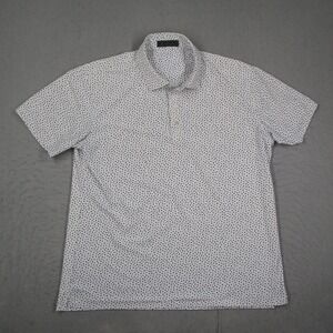 G/FORE Mens Polka Dot Golf Polo Shirt White Black G4MS22K46 Large